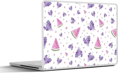 Laptop sticker - 11.6 inch - Druiven - Watermeloen - Pastel - 30x21cm - Laptopstickers - Laptop skin - Cover