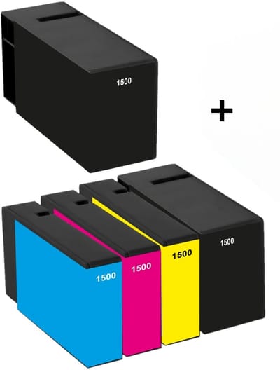 Huismerk geschikt voor Canon PGI-1500 XL inktcartridges + Extra Zwart - MB2050 - MB2150 - MB2155 - MB2350 - MB2750 - MB2755