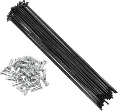 Fiets Spaak Set - Wiel Spaken - Fiets Reparatie - Koolstofstaal - 197mm - Zwart