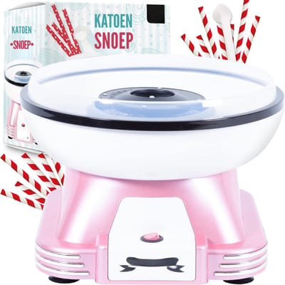 REN® Suikerspinmachines - Suikerspin - Suikerspinmachine - Met Accessoires - Roze- ‎28cm x28cm x22cm; 1.5 kg