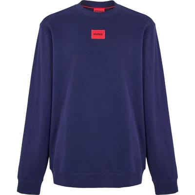 Hugo Heren Diragol Sweatshirt met ronde hals (Marine)