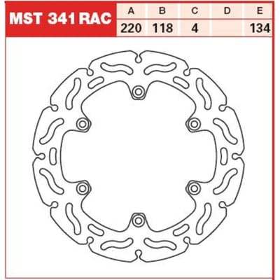 Remschijf TRW MST341, 1 Stuk