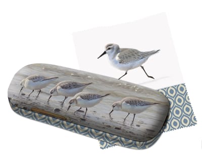 Bekking & Blitz - Brillenkoker - Brillenetui - Inclusief brillendoekje - Kunst - Vogels - Drieteenstrandloper - Elwin van der Kolk - Vogelbescherming