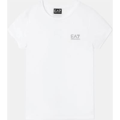 T-shirt in witte technische stof