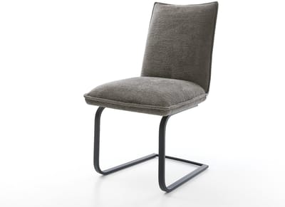 Sledestoel Lelio-Flex sledemodel vlak zwart bouclé zacht mud pocketveer kern