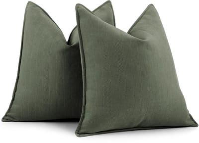Unyqoos ® Zachte Chenille Sierkussenslopen voor Luxueuze Woon- en Slaapkamerdecoratie, Set van 2, 50 x 50 cm