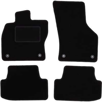 Zwarte veloursmatten voor: Seat Leon III hatchback, stationwagen, variant (2012-2020)