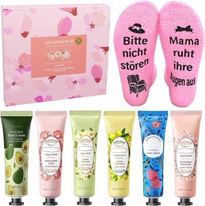 Cadeauset voor vrouwen met handcrème en sokken, perfect voor Moederdag en verjaardagen