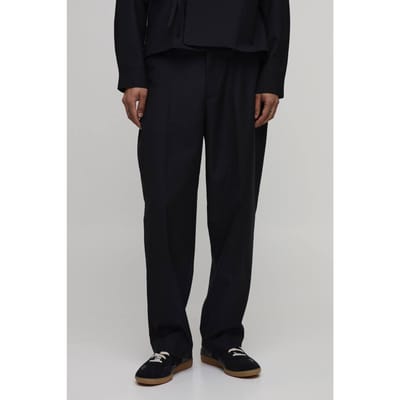 Kostuumbroek Met Riem In Relaxed Fit | Black | Size 30