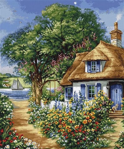 Luca-s borduurpakket Summer Landscape - zomer landschap om te borduren BU5000