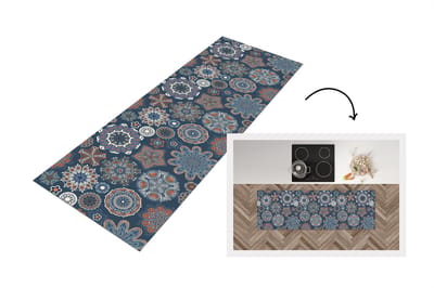 Keukenloper - Loper keuken - Patronen - Ornament - Versiering - 150x50 cm - Keukenloper vinyl
