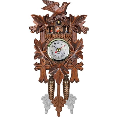 Koekoek Wandklok Vogel Hout Hangende Kunstklok Swing Alarm Home Cafe 3