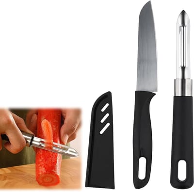 Set van 2 RVS Schillers met Dubbele Bladen, Professionele Groenteschiller voor Aardappelen, Wortelen en Komkommers
