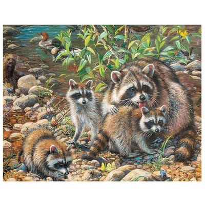 Diamantborduurmozaïek Rivierwasberen Dierlijke Diamantschildering 5D Volledig Rond Afbeelding van Strass 20X30CM beige