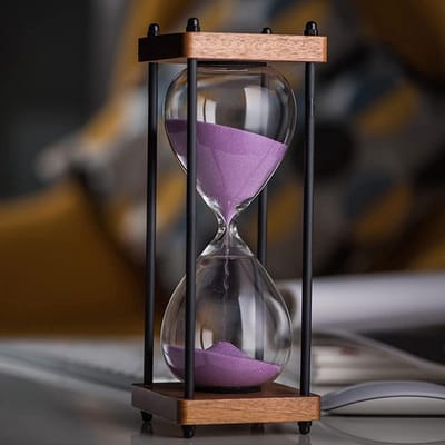 Zandloper Timer - Zandklok Glas - Spel Tijd - Helder Glad Glas - 1 stuk - Kleurrijk