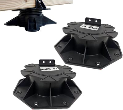 Bodemverhoger Set - Verstelbare Sokkels - Vloer Stabiliseren - Robuust WPC-Aluminium - 60-80mm
