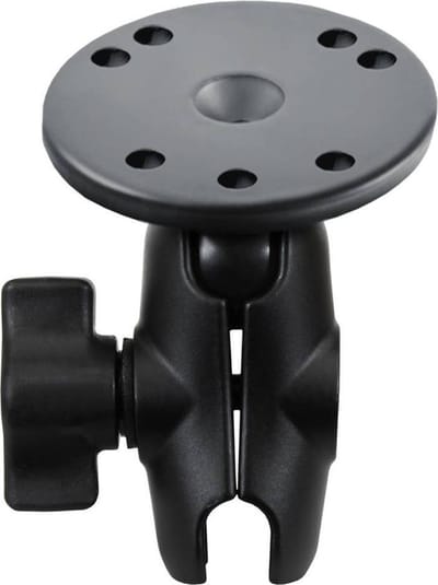 RAM Mount Klemarm Kort met Ronde Basis en B-Kogel (25 mm)