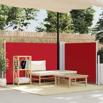 vidaXL - Windscherm - uittrekbaar - 120x600 - cm - rood