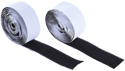 Dailygoods- Klittenbandstrips 2-pack - Dubbelzijdige Montagetape - 2m lang - 3cm breed - Sterke Lijm - Geschikt voor Gitaarpedaal