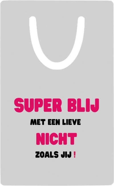 Hacebo® - super blij met een lieve nicht zoals jij metalen boekenlegger - Nicht - de liefste nicht - verjaardag - cadeautje voor nicht - nicht artikelen - kado - geschenk Bladwijzer boekenleggers - 7.6 cm x 5cm
