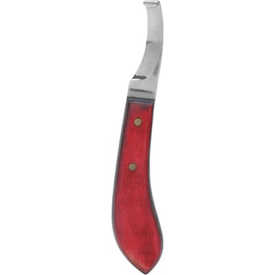 Couteau à sabot courbé pour droitier, coupe-sabot, nettoyeur avec manche en bois pour maréchal-ferrant gray