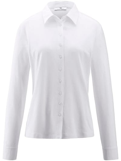 Jerseyblouse Van Peter Hahn wit
