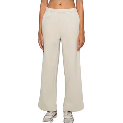 Urban Classics - Fluffy wideleg Dames joggingbroek - 3XL - Grijs