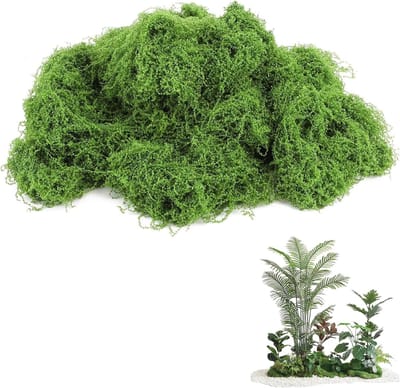 Kunstmos Decoratie - Modelbouw Gras - Creatief Knutselen - Waterbestendig Onderhoudsvrij - 10x10x10 Millimeter - Natuurlijk Groen