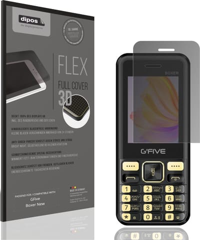 dipos FLEX – Matte Privacy Screenprotector geschikt voor GFive Boxer New | Volledige Schermbescherming | Case-Friendly