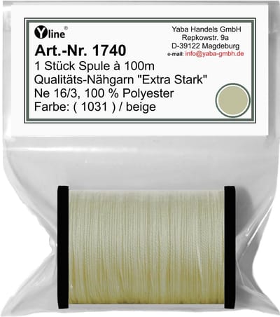 Extra Sterk Naaigaren Beige 100 Meter Polyester voor Naaimachine