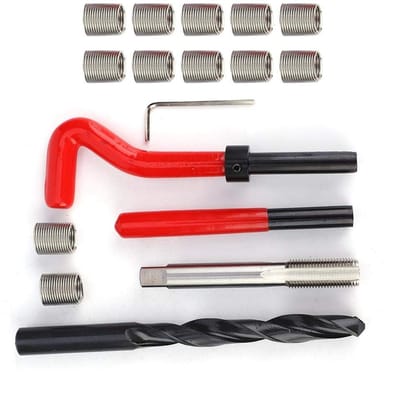 Dailygoods- Reparatieset Schroefdraad M12 x 1,25 - Roestvrij Staal - Inzetgereedschap - Draadreparatieset - Duurzaam - Geschikt voor Aluminiumlegering - Schroefdraadreparatie