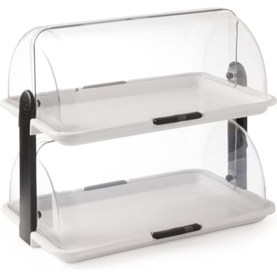 HENDI Dubbele roltop-presentatie – transparant – 380x260x x(H)355mm – vaatwasmachinebestendig