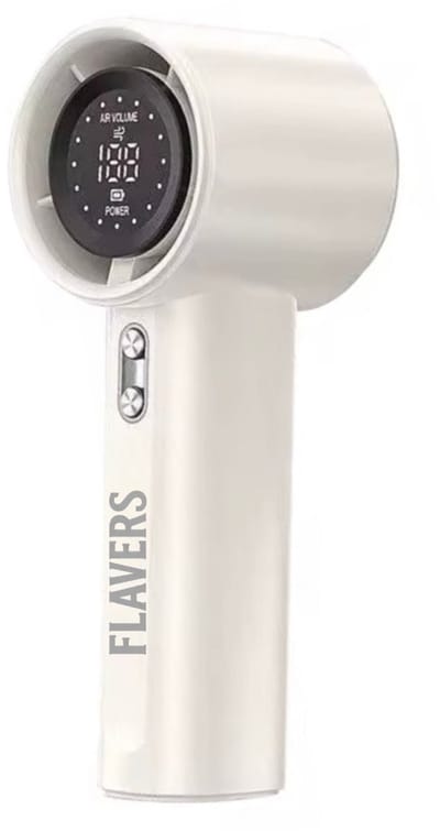 Flavers ® - Handventilator - Wit - Mini Ventilator - Hand Ventilator - Mini ventilator Oplaadbaar - Mini Ventilator Usb - USB ventilator - Draagbare ventilator - LED schern - 100 Standen - Modern - tot 12 uur verkoeling