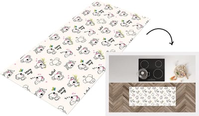 Keukenloper - Loper keuken - Koala - Dieren - Quote - Patroon - 120x50 cm - Keukenloper vinyl