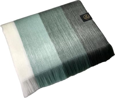 Alpaca D'Luxe Sjaal - Mintgroen - Scarf - Sjaal van alpacawol - Handgemaakte sjaal - Luxe cadeau - Veelkleurige sjaal - Sjaals Dames - Sjaals Heren - Multicolor - Green - Damesmode - Herenmode - Verjaardagscadeau - Gift - Comfortabel - Zacht en Warm