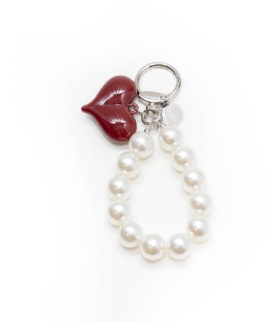 xoxo Wildhearts Bag Charm - Pearl Bow - White - Hangertje voor handtas - Accessoire voor dames tas - Hanger met parels - Parelketting - Sleutelhanger - Wit