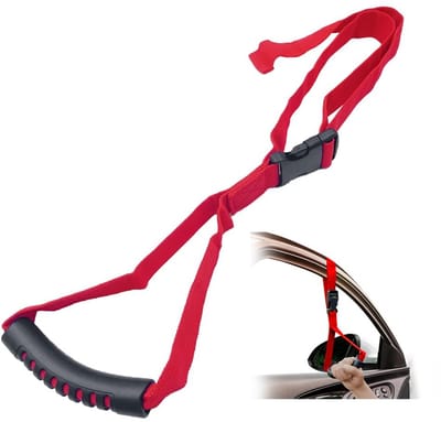 Auto Hulpgreep - Mobiliteitshulp Auto - Veiliger In- en Uitstappen - Verstelbare Lengte - 29-63 cm - Rood