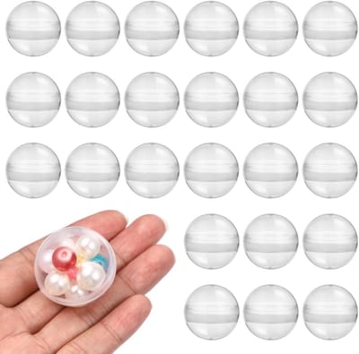 Pack van 100 Lege Heldere Plastic Capsules van 32mm voor Vending Machines en Feestdecoratie - Vulbare Rondjes voor Kinderen en Party's