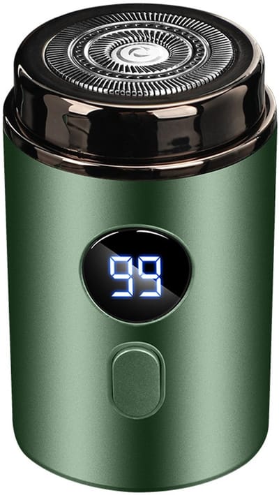 Elektrische Mini Shaver – Zelfslijpende Scheerkop – USB-C Oplaadbaar – LED Display – Compact & Draagbaar