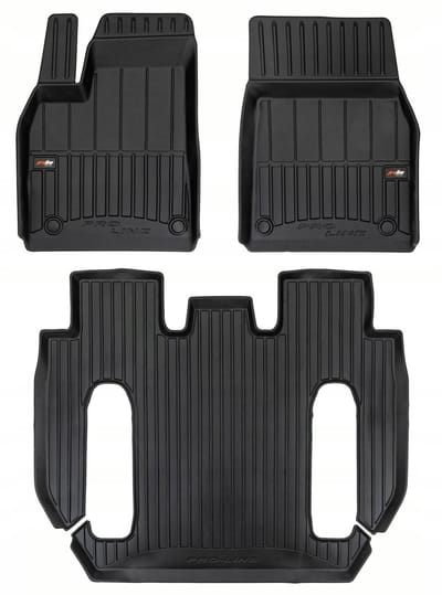 Frogum Tesla Model X vanaf 2022 - Automatten Set - 6-Persoons Facelift - TPE Rubber - 6 cm Hoge Rand