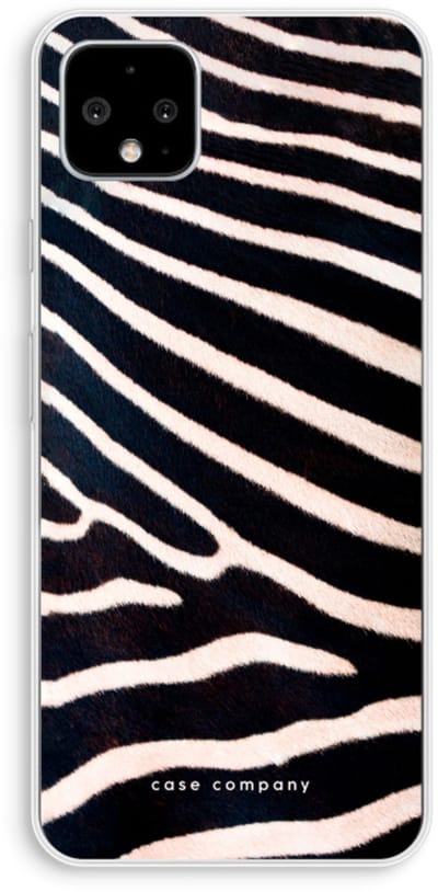Case Company® - Hoesje geschikt voor Google Pixel 4 XL hoesje - Zebra - Soft Cover Telefoonhoesje - Bescherming aan alle Kanten en Schermrand