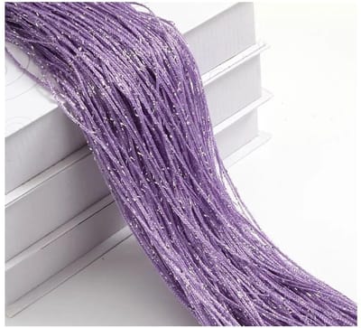 Dailygoods- Draadgordijn Glitter - Vliegengordijn - Decoratie voor Deur/Raam - Polyester - 100 x 200 cm - Lichtviolet - Gordijn