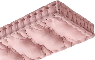 Bankkussen - Stoelkussen Zitkussen - Buiten Zitten - Dik Gewatteerd - 180x35x10cm - Lichtroze