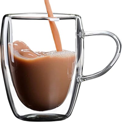 Dubbelwandige Glazen - Set van 6 Stuks - Thermische Glazen 350ML voor Latte Macchiato
