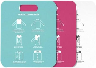 Kleding Vouwbord - Wasmap Organisator - Efficiënt Kleding Vouwen - Afgeronde Hoeken - 30x25 cm - Wit