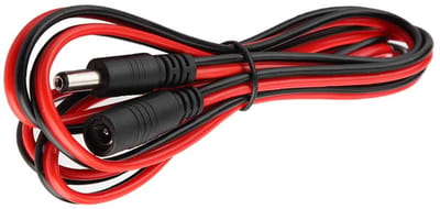 Dailygoods - Verlengkabel - DC5521 Voedingskabel - 150 cm - Zwart Rood - Ideaal voor camera's en apparatuur - Voor thuisgebruik - 5V-36V