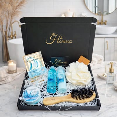 Bad- en bodycadeau 8 stuks - Luxe Cadeaupakket - Houten haar Borstel - Verjaardag kado - Giftsbox - Cadeauset - Body lotion - Showergel - Body crème - Dames cadeau - Verwenpakket - Bad geschenkset