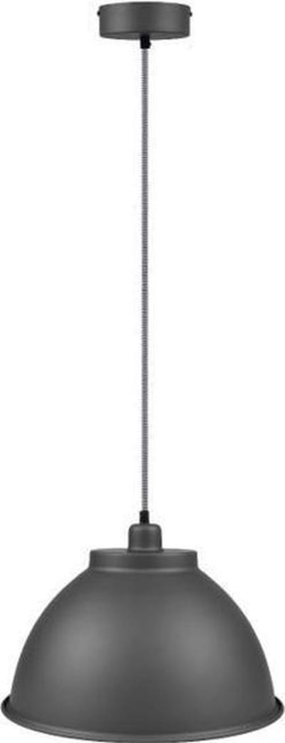 ByMus Makemo - Hanglamp industrieel - Metaal - Ø38cm - 1xE27 - Grijs - Hanglamp Slaapkamer - Hanglamp Woonkamer
