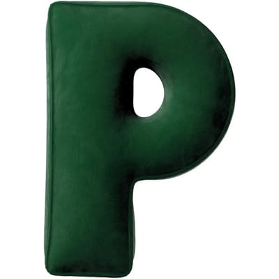Kussen letter p Yellow Tipi Posh Velvet