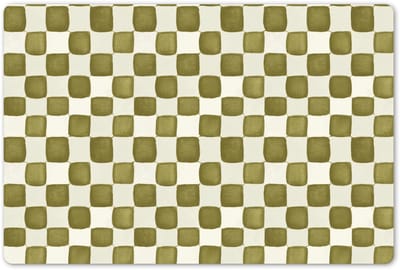 Placemats 45x30 cm - Placemat kunststof - 1 stuk - Schaak - Patroon - Groen - Borden onderleggers - Decoratie voor op tafel - Keuken tafeldecoratie accessoires - Vinyl onderlegger - Tafelversiering